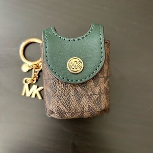 Michael Kors Brown and Green Keychain Pouch